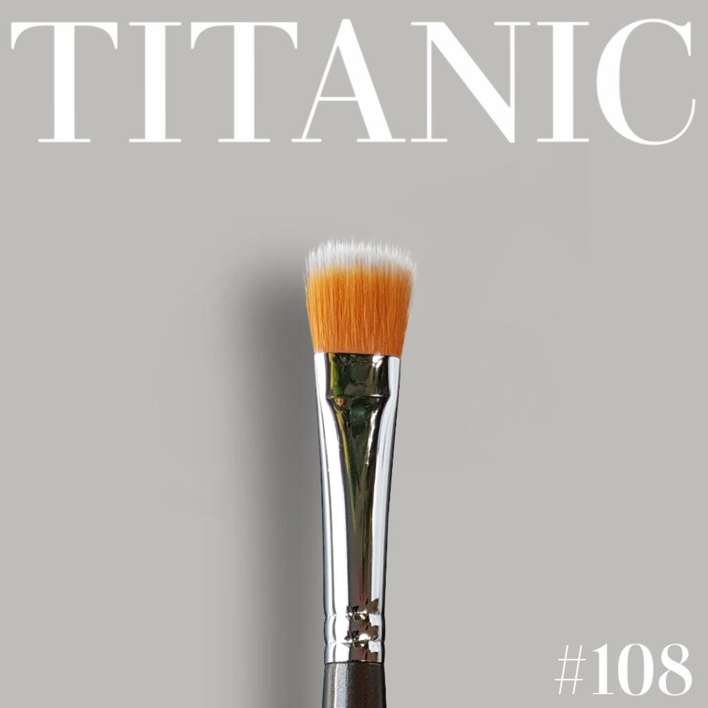 Titanic Pro-FX Brush 108 - Medium Flat Duo-Fibre Stipple Brush