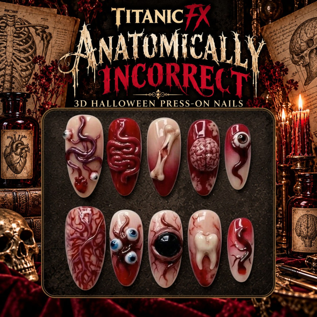 Anatomically Incorrect 3D Halloween Press-On Nails