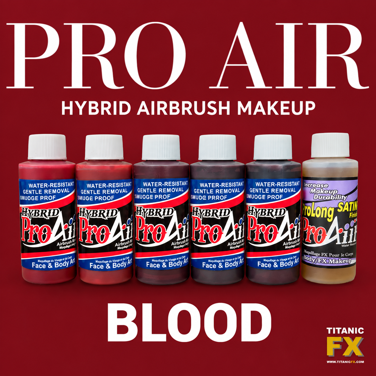 Pro Aiir Hybrid Airbrush Makeup Kit - 'Blood'