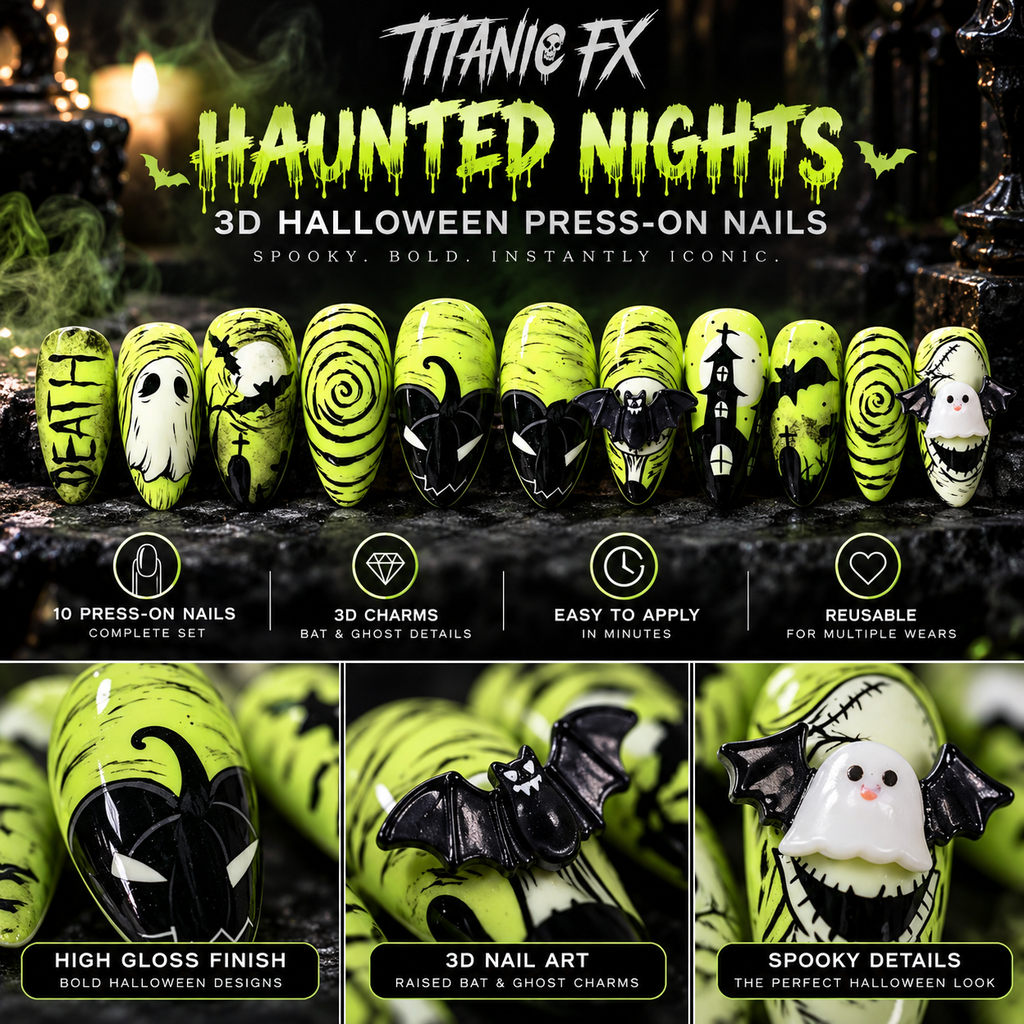 Haunted Nights 3D Halloween Press-On Nails