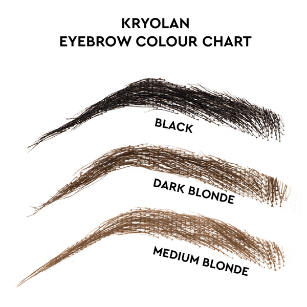 Kryolan | Hand Knotted Eyebrows (Style #3) - Available in 3 colours