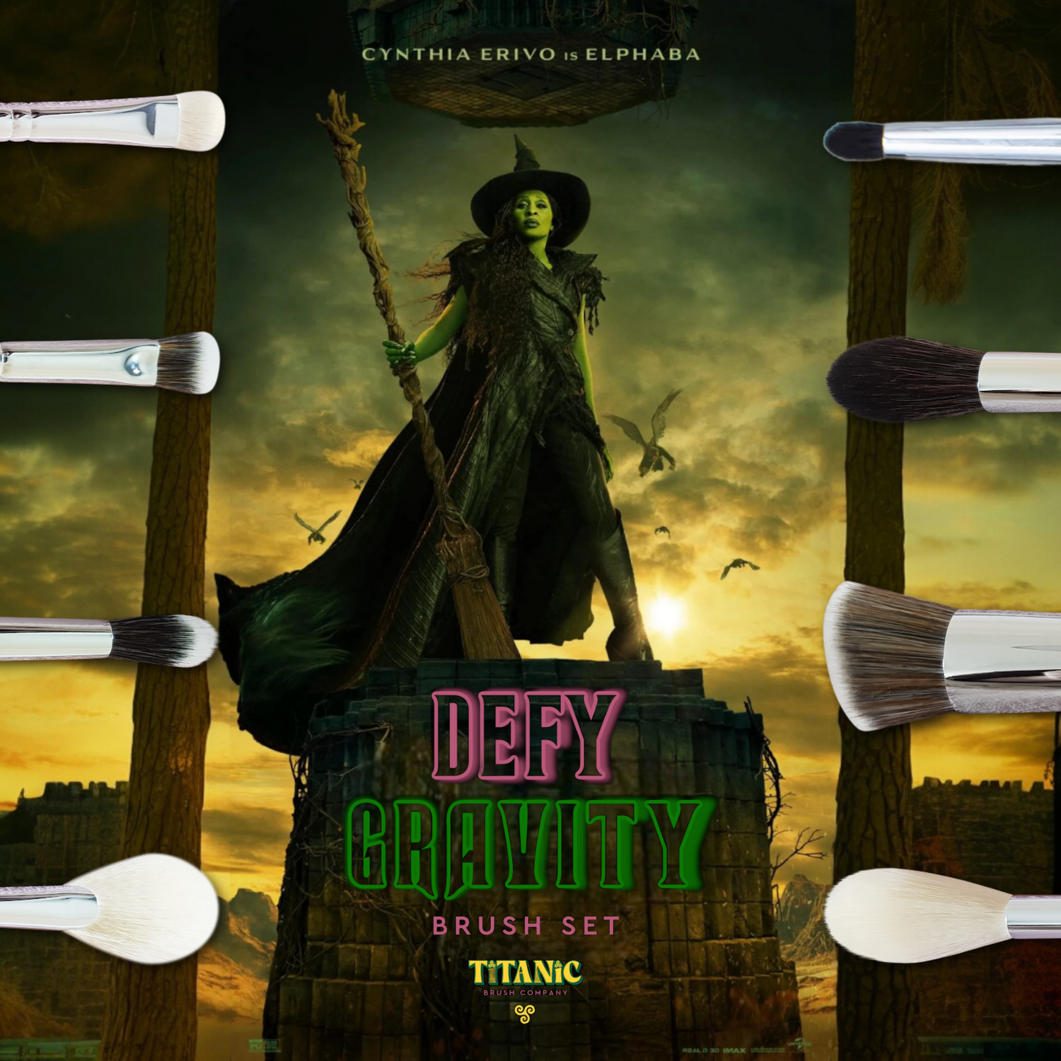 The Defy Gravity Brush Set – Used to Create Wicked’s Iconic Elphaba Look