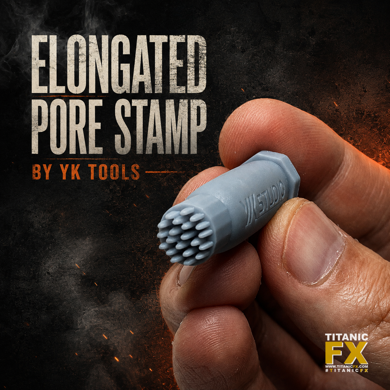 YK Tools - Medium Directional / Elongated Pore Texture Stamp