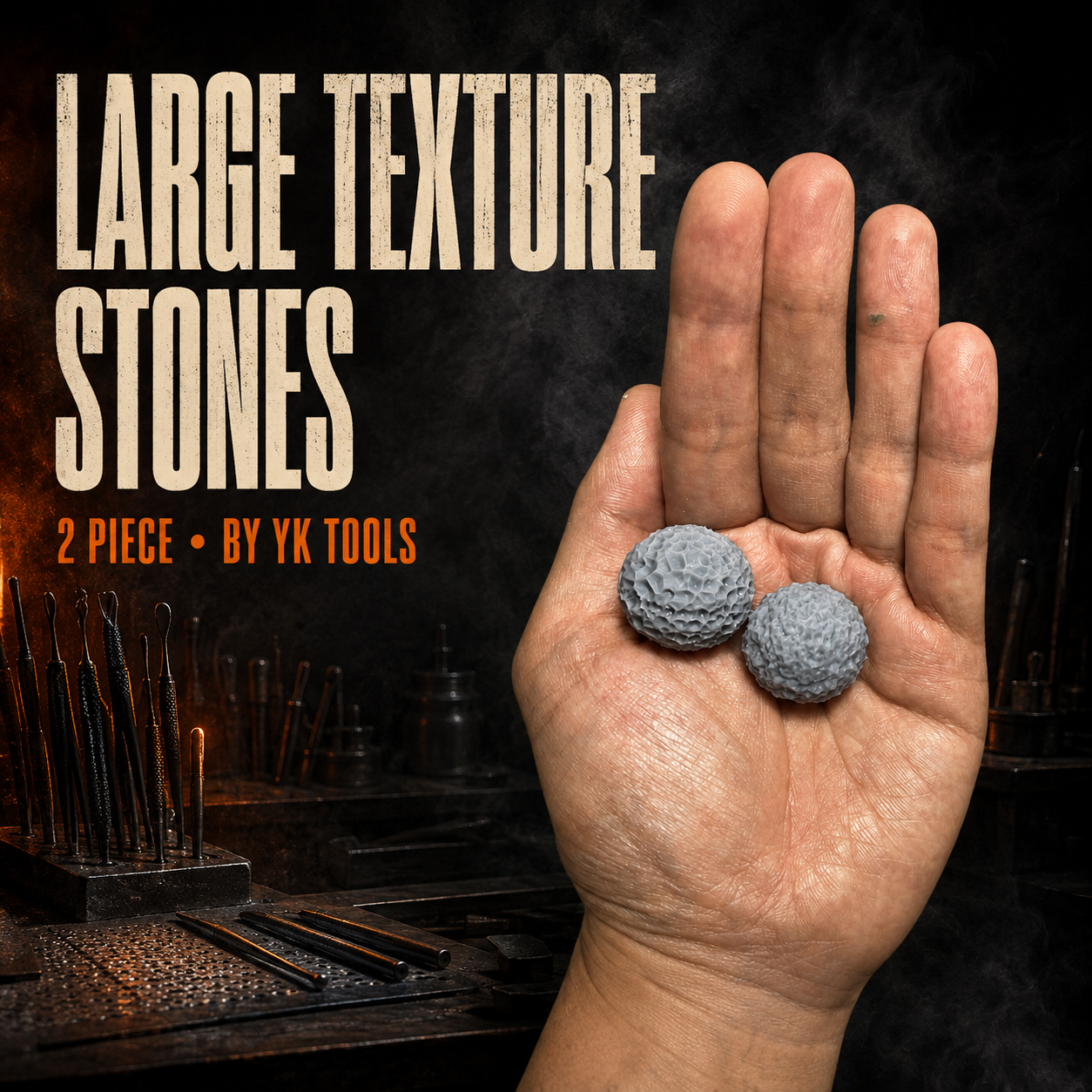YK Tools - Set of 2 'Large' Skin Texture Stones