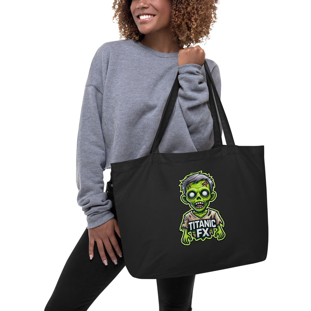 Titanic FX Merch - Zombie Design Large Organic Cotton tote bag