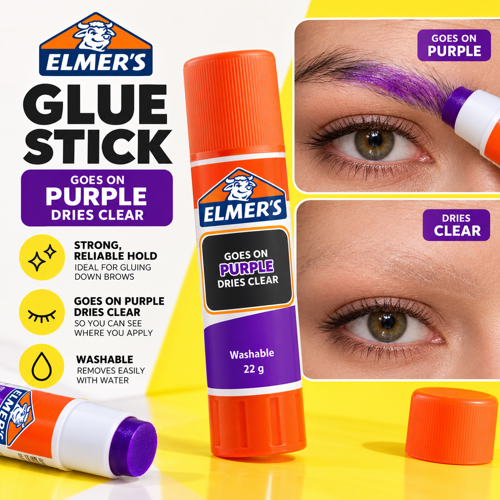 Elmer’s Disappearing Purple Glue Stick 22g – Brow Blocking