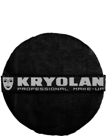 Kryolan Premium Powder Puff - Black - 8CM, Powder Puffs, Kryolan, Titanic FX, Titanic FX Store, Prosthetic, Makeup, MUA, SFX, FX Makeup, Belfast, UK, Europe, Northern Ireland, NI