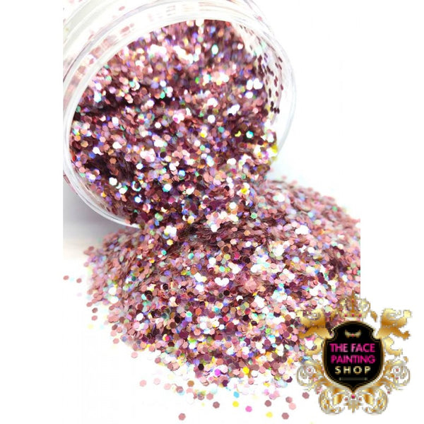 'Baby Pink Iridescent Mix' Chunky Glitter - The Facepainting Shop, Glitter, The Facepainting Shop, Titanic FX, Titanic FX Store, Prosthetic, Makeup, MUA, SFX, FX Makeup, Belfast, UK, Europe, Northern Ireland, NI