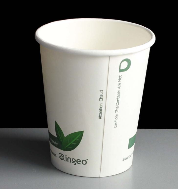 8oz INGEO Biodegradable Paper Coffee Cups (Pack of 50)