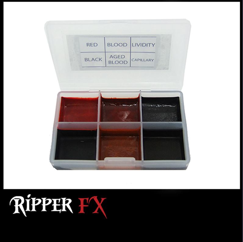 Ripper FX - 'Bloody' Mini Pocket Alcohol Palette, Paints, Ripper FX, Titanic FX, Titanic FX Store, Prosthetic, Makeup, MUA, SFX, FX Makeup, Belfast, UK, Europe, Northern Ireland, NI