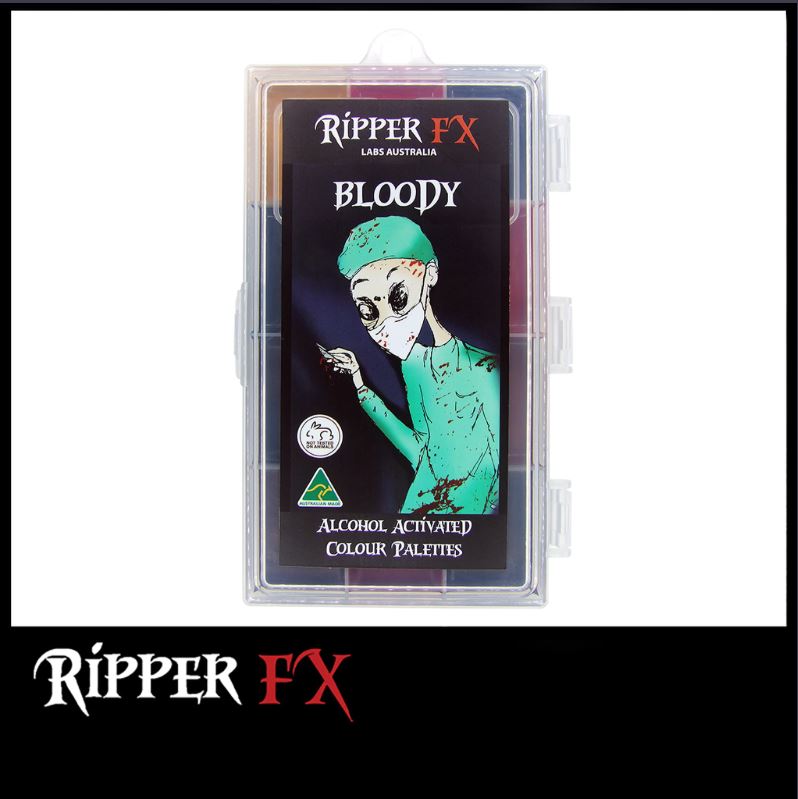 Ripper FX - Large 'Bloody' Alcohol Paint Palette, Paints, European Body Art, Titanic FX, Titanic FX Store, Prosthetic, Makeup, MUA, SFX, FX Makeup, Belfast, UK, Europe, Northern Ireland, NI
