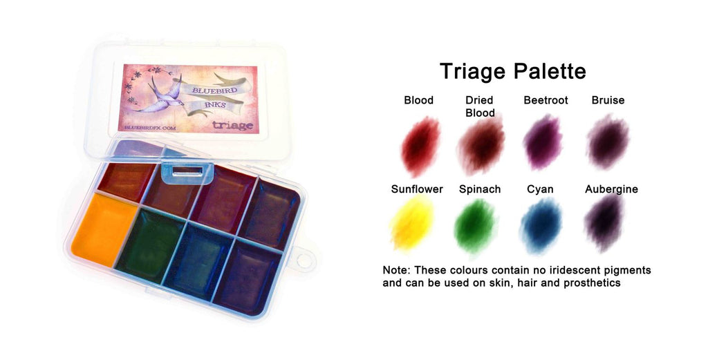 BluebirdFX Triage (8 colour palette), Paints, Titanic FX, Titanic FX, Titanic FX Store, Prosthetic, Makeup, MUA, SFX, FX Makeup, Belfast, UK, Europe, Northern Ireland, NI