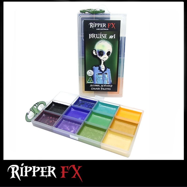 Ripper FX - Bruise #1 (Cool) Large Alcohol Palette, Paints, European Body Art, Titanic FX, Titanic FX Store, Prosthetic, Makeup, MUA, SFX, FX Makeup, Belfast, UK, Europe, Northern Ireland, NI