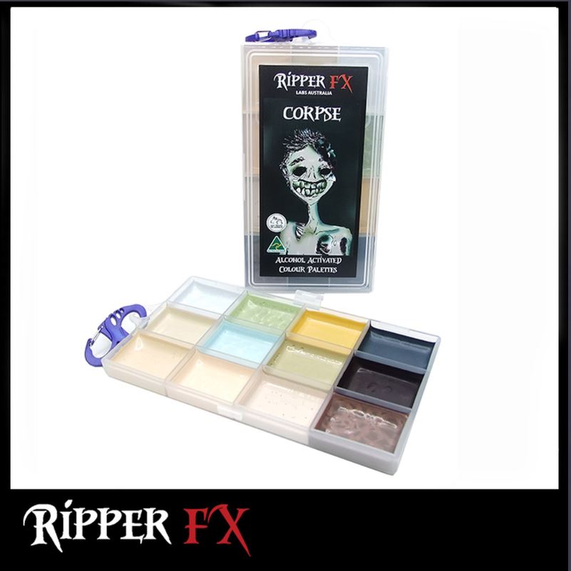 Ripper FX - 'Corpse' Large Alcohol Palette, Paints, European Body Art, Titanic FX, Titanic FX Store, Prosthetic, Makeup, MUA, SFX, FX Makeup, Belfast, UK, Europe, Northern Ireland, NI