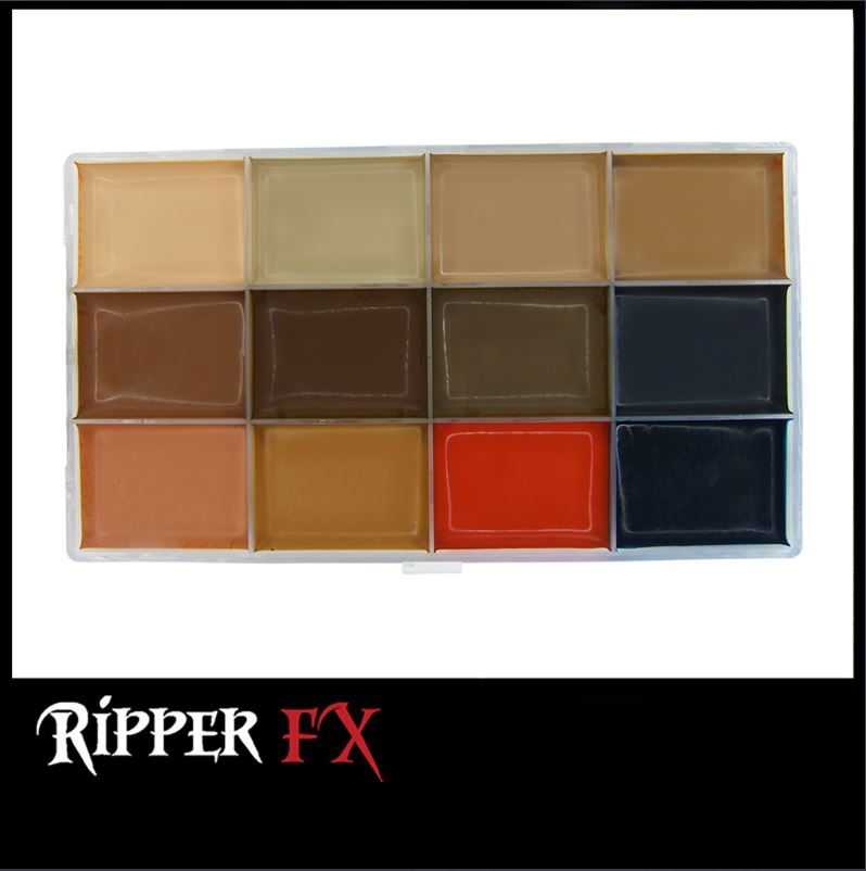 Ripper FX - 'Dark Flesh' Large Alcohol Palette, Paints, European Body Art, Titanic FX, Titanic FX Store, Prosthetic, Makeup, MUA, SFX, FX Makeup, Belfast, UK, Europe, Northern Ireland, NI