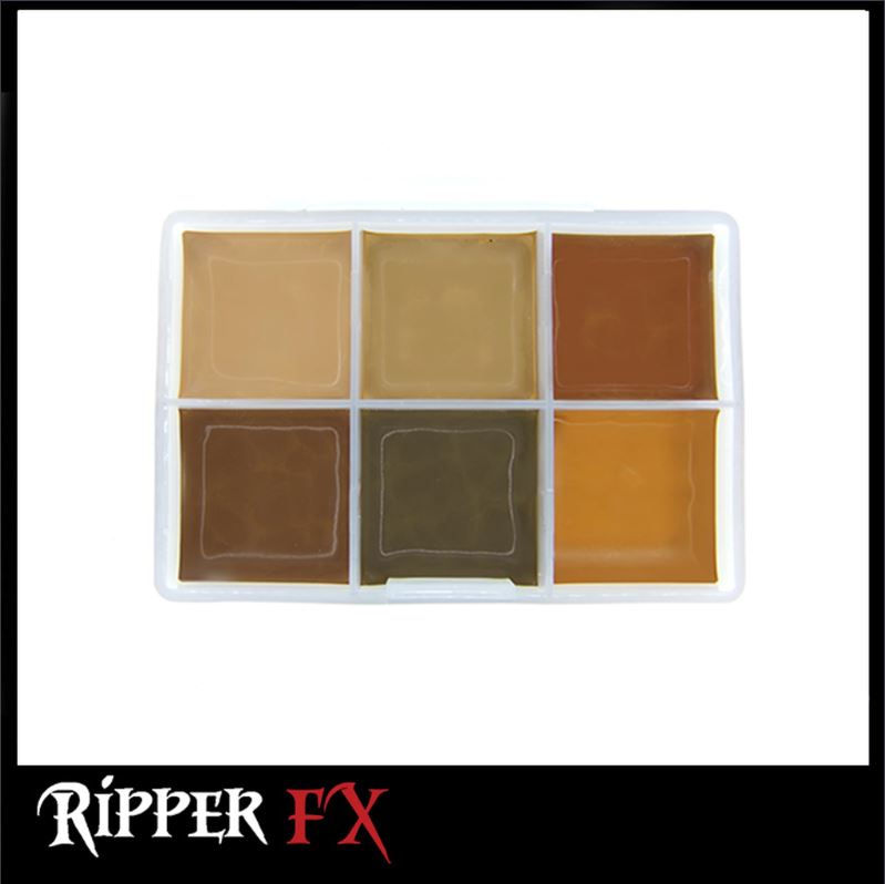 Ripper FX - 'Dark Flesh' Mini Pocket Alcohol Palette, Paints, Ripper FX, Titanic FX, Titanic FX Store, Prosthetic, Makeup, MUA, SFX, FX Makeup, Belfast, UK, Europe, Northern Ireland, NI