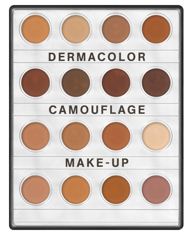 Kryolan Dermacolour Camouflage Creme Mini Palette - 16 Colours (Fair / Med / Dark), Paints, Kryolan, Titanic FX, Titanic FX Store, Prosthetic, Makeup, MUA, SFX, FX Makeup, Belfast, UK, Europe, Northern Ireland, NI