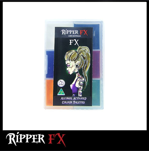 Ripper FX - 'FX' Mini Pocket Alcohol Palette, Paints, Ripper FX, Titanic FX, Titanic FX Store, Prosthetic, Makeup, MUA, SFX, FX Makeup, Belfast, UK, Europe, Northern Ireland, NI