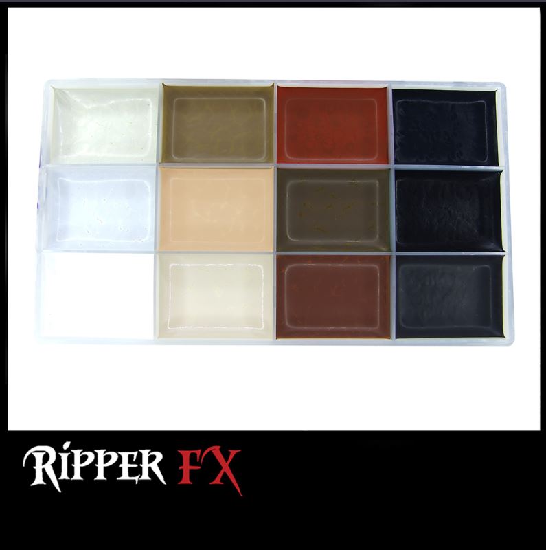 Ripper FX - 'Facial' Large Alcohol Palette, Paints, European Body Art, Titanic FX, Titanic FX Store, Prosthetic, Makeup, MUA, SFX, FX Makeup, Belfast, UK, Europe, Northern Ireland, NI