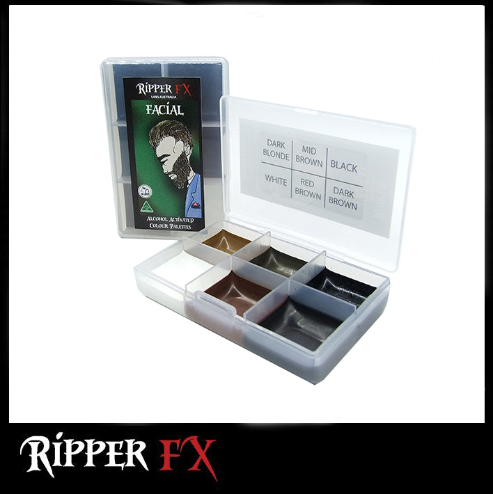 Ripper FX - 'Facial' Mini Pocket Alcohol Palette, Paints, Ripper FX, Titanic FX, Titanic FX Store, Prosthetic, Makeup, MUA, SFX, FX Makeup, Belfast, UK, Europe, Northern Ireland, NI