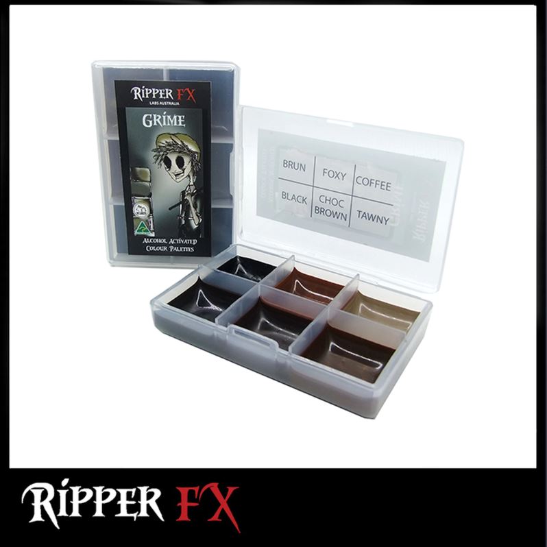 Ripper FX - 'Grime' Mini Pocket Alcohol Palette, Paints, Ripper FX, Titanic FX, Titanic FX Store, Prosthetic, Makeup, MUA, SFX, FX Makeup, Belfast, UK, Europe, Northern Ireland, NI