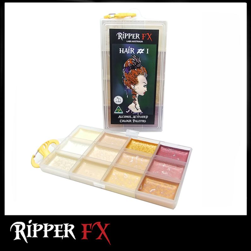 Ripper FX - 'Hair 1 (Blonde)' Large Alcohol Palette, Paints, European Body Art, Titanic FX, Titanic FX Store, Prosthetic, Makeup, MUA, SFX, FX Makeup, Belfast, UK, Europe, Northern Ireland, NI