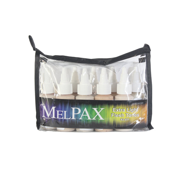 Extra Light Flesh Tones Kit - Mel PAX, Paints, Mel Products, Titanic FX, Titanic FX Store, Prosthetic, Makeup, MUA, SFX, FX Makeup, Belfast, UK, Europe, Northern Ireland, NI