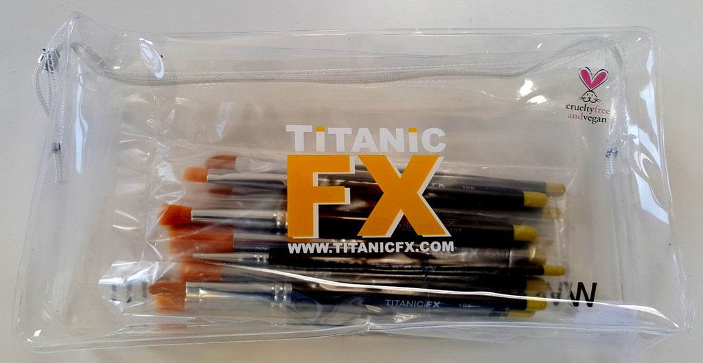 Titanic FX Transparent Water-resistant Artist Pouch, Bags, Belts and Accessories, Titanic FX, Titanic FX, Titanic FX Store, Prosthetic, Makeup, MUA, SFX, FX Makeup, Belfast, UK, Europe, Northern Ireland, NI