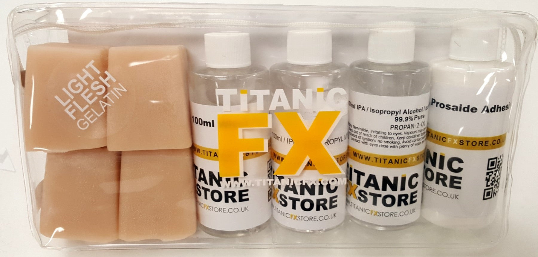 Titanic FX Prosthetic Gelatin Starter Kit, SFX Materials, Titanic FX, Titanic FX, Titanic FX Store, Prosthetic, Makeup, MUA, SFX, FX Makeup, Belfast, UK, Europe, Northern Ireland, NI