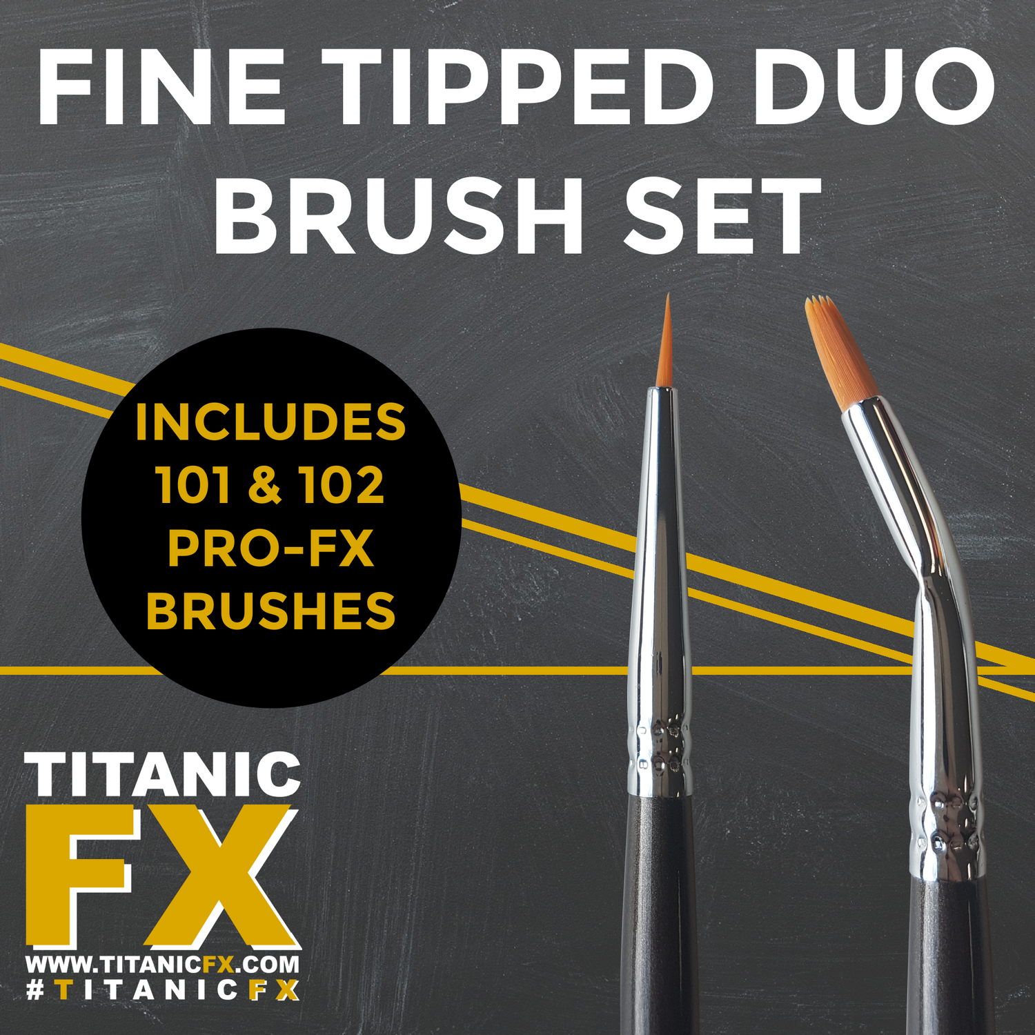 Titanic Pro-FX Fine Tip Duo Brush Set