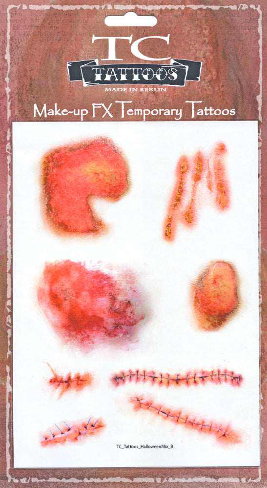 Twilight Creations - Temporary Tattoo Transfers - Halloween Mix B, Tattoo Transfers, Twilight Creations, Titanic FX, Titanic FX Store, Prosthetic, Makeup, MUA, SFX, FX Makeup, Belfast, UK, Europe, Northern Ireland, NI