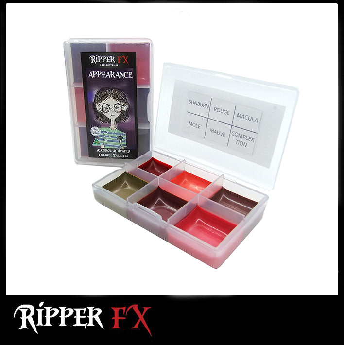 Ripper FX - 'Appearance' Mini Pocket Alcohol Palette, Paints, Ripper FX, Titanic FX, Titanic FX Store, Prosthetic, Makeup, MUA, SFX, FX Makeup, Belfast, UK, Europe, Northern Ireland, NI